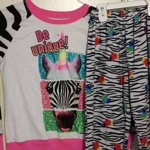 Rainbow Zebra Pajama Set